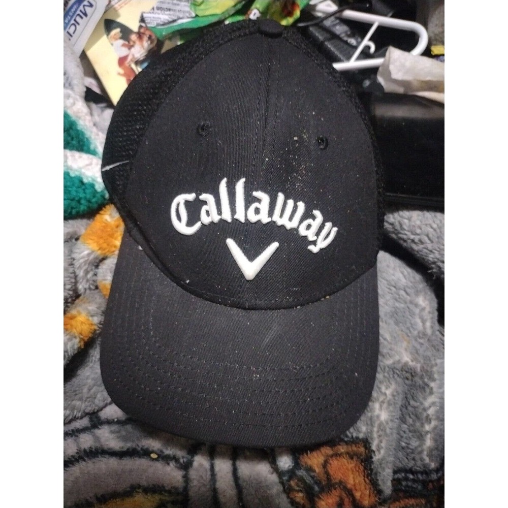 Callaway Golf Black Strapback Adjustable Ball Cap Hat